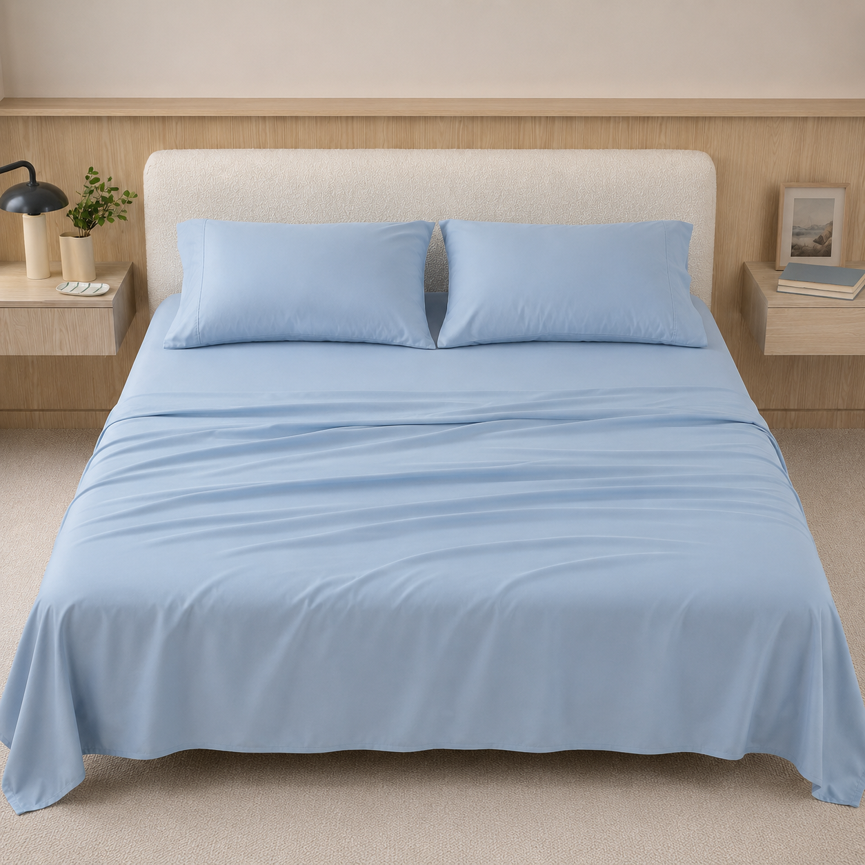 Cooling Bamboo Lyocell Sheet Set - Light Blue