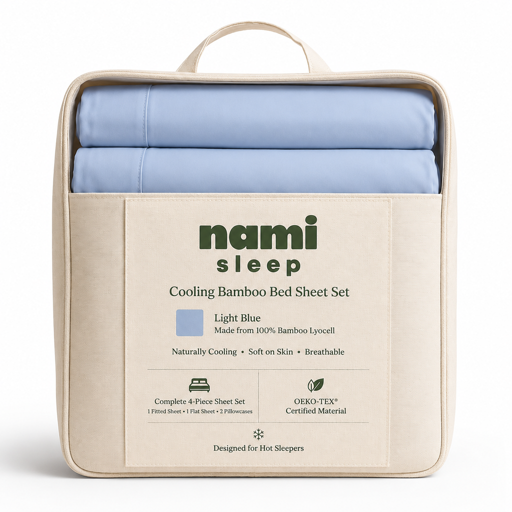 Cooling Bamboo Lyocell Sheet Set - Light Blue