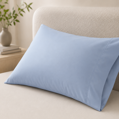 Cooling Bamboo Lyocell Pillowcase Set - Light Blue