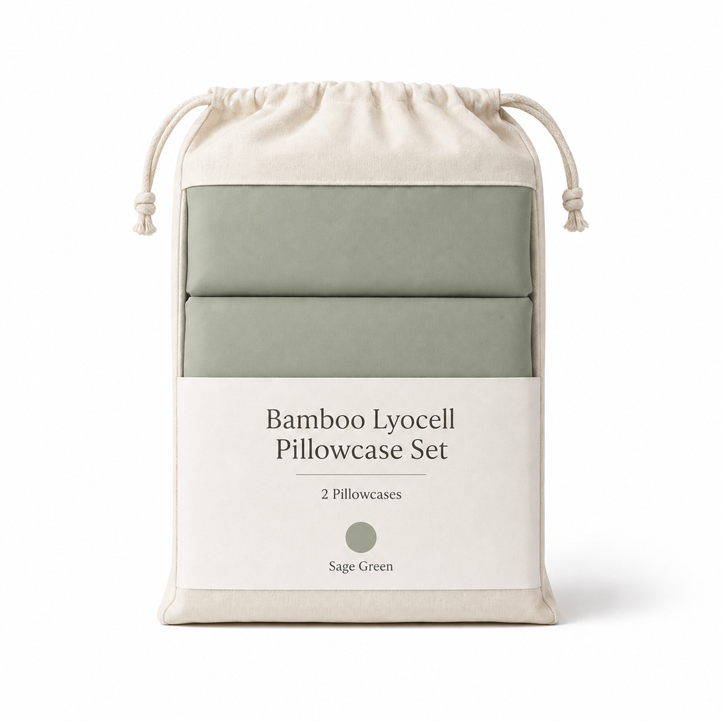 Cooling Bamboo Lyocell Pillowcase Set - Sage Green