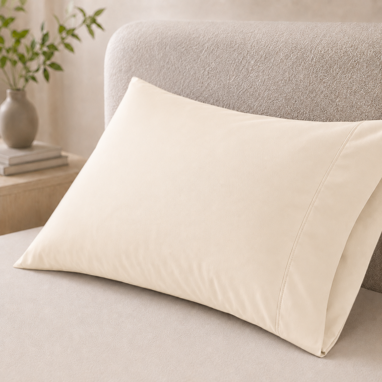 Cooling Bamboo Lyocell Pillowcase Set - Ivory