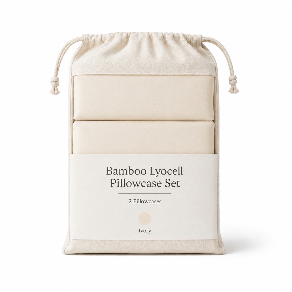 Cooling Bamboo Lyocell Pillowcase Set - Ivory